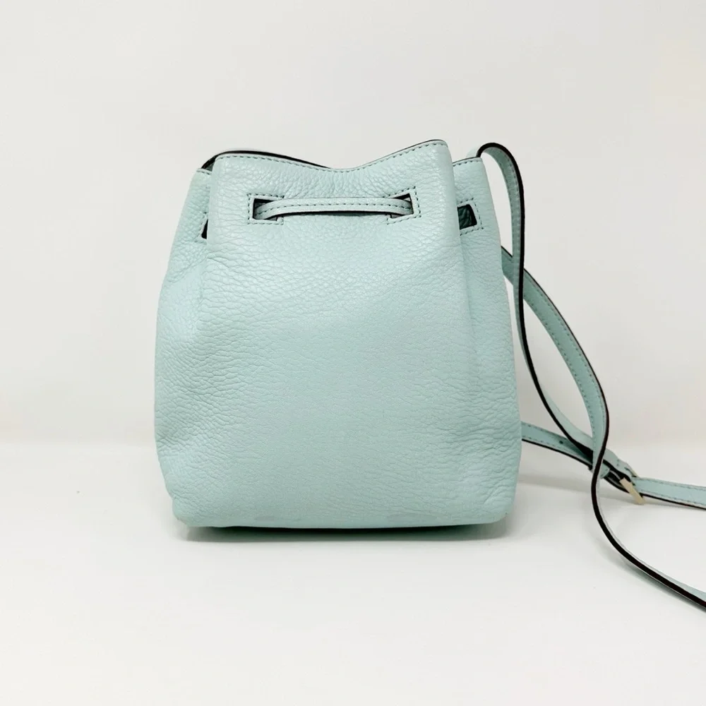 Kate Spade Grain Leather Mini Drawstring Bucket Crossbody Bag